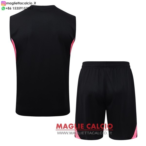 nuova formazione senza maniche divisione maglietta set completo arsenal 2025-2026 nero rosa
