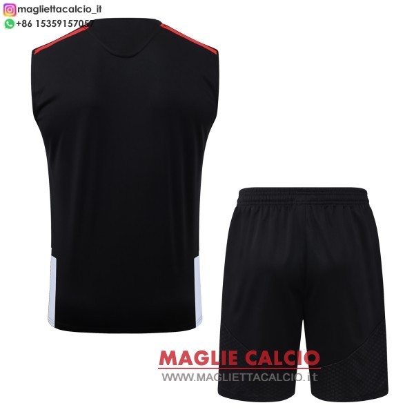 nuova formazione senza maniche divisione maglietta set completo arsenal 2026-2027 nero bianco rosso