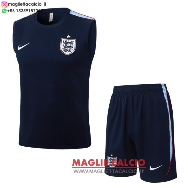 nuova formazione senza maniche divisione maglietta set completo inghilterra 2026 blu navy
