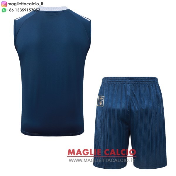 nuova formazione senza maniche divisione maglietta set completo italia 2026 blu navy