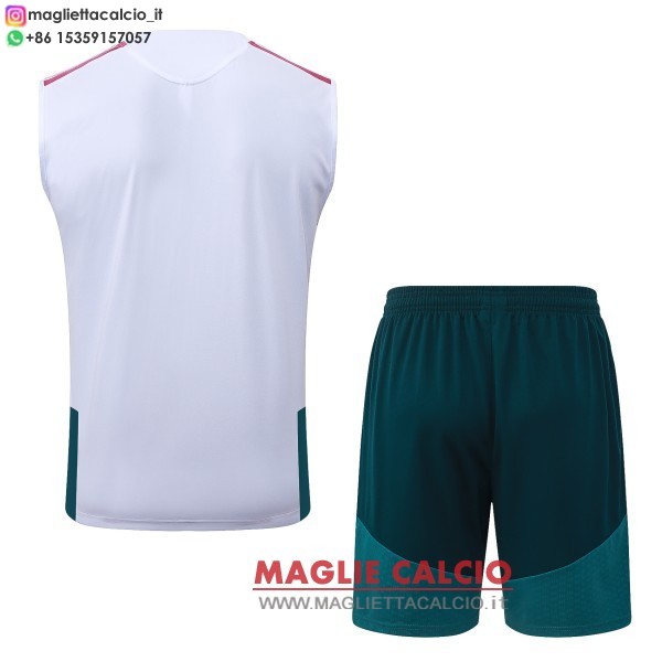 nuova formazione senza maniche divisione maglietta set completo real madrid 2026-2027 bianco rosa verde