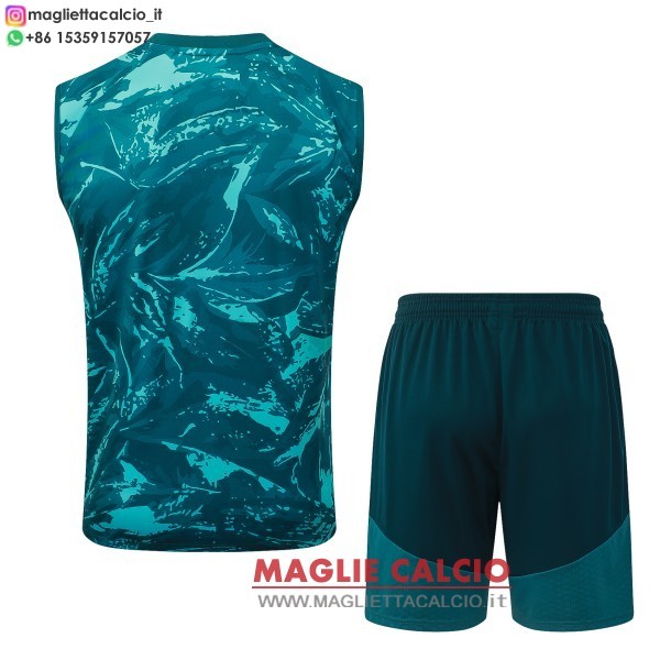 nuova formazione senza maniche divisione maglietta set completo real madrid 2026-2027 verde bianco rosa