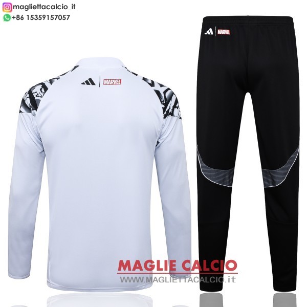 nuova real madrid 2025-insieme completo bianco amarill nero felpa da allenamento 2025-2026