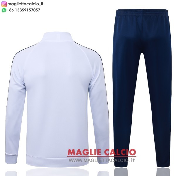 nuova real madrid insieme completo bianco giallo blu navy giacca lunga zip 2026-2027