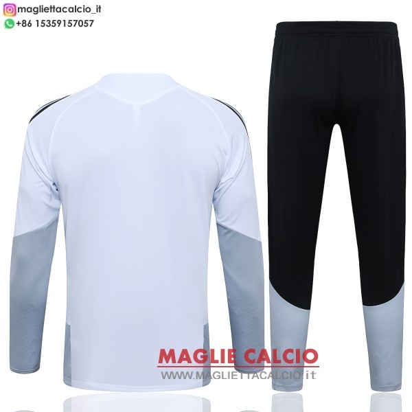nuova real madrid insieme completo bianco grigio nero felpa da allenamento 2026-2027