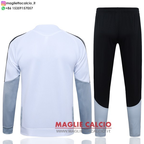 nuova real madrid insieme completo bianco grigio nero giacca lunga zip 2026-2027