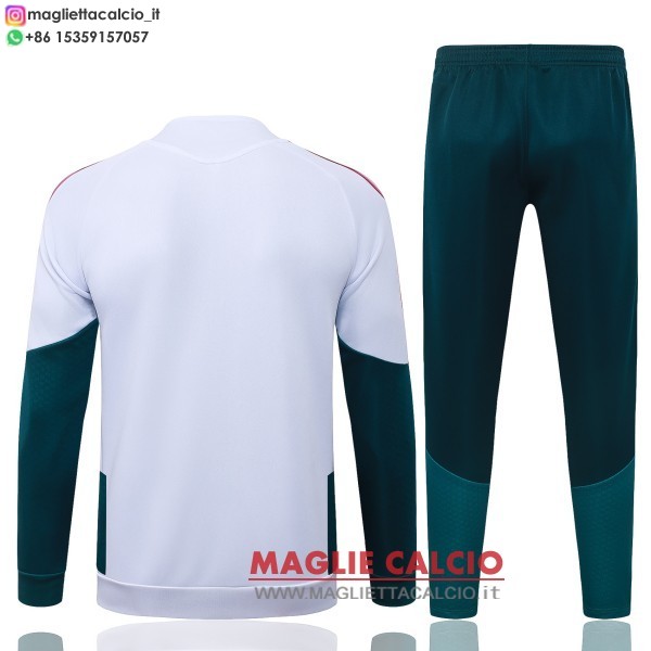nuova real madrid insieme completo bianco rosa verde giacca lunga zip 2026-2027