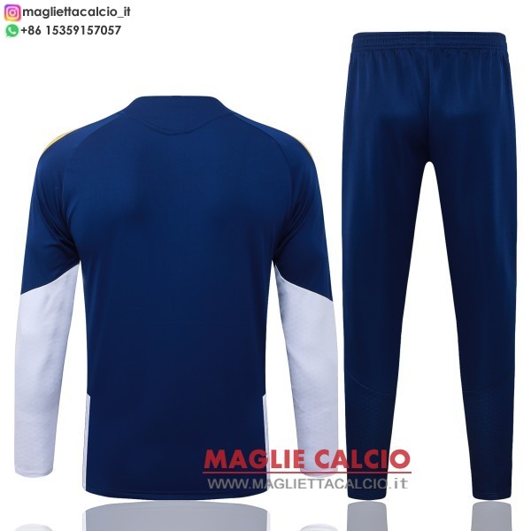 nuova real madrid insieme completo blu navy giallo bianco bambino felpa da allenamento 2026-2027