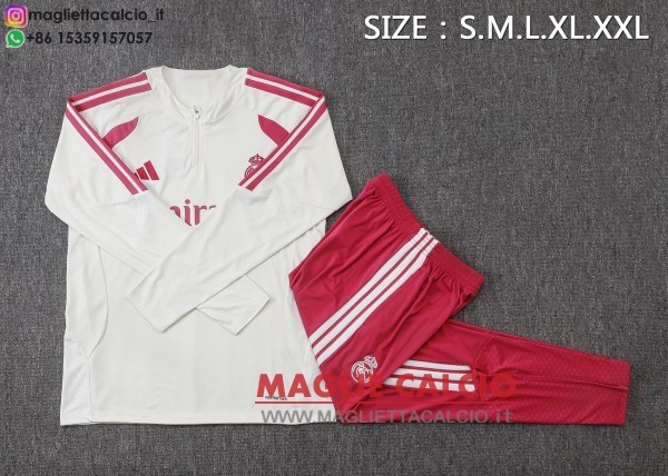 nuova real madrid insieme completo giallo rosa bianco felpa da allenamento 2026-2027