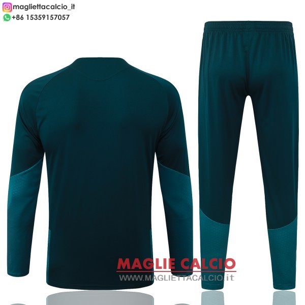 nuova real madrid insieme completo verde navy rosa bambino felpa da allenamento 2026-2027