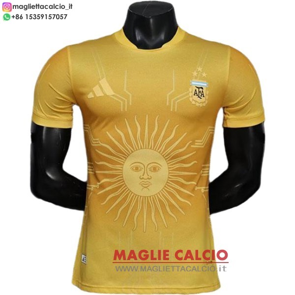 nuova speciale giocatori maglietta argentina 2026 giallo