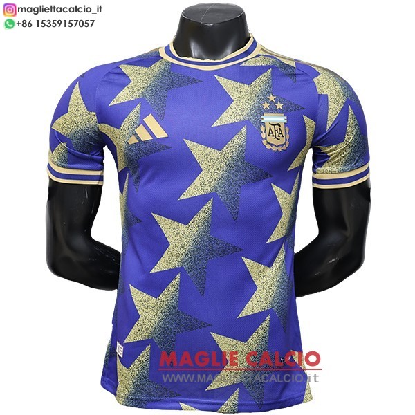 nuova speciale giocatori maglietta argentina 2026 purpureo giallo