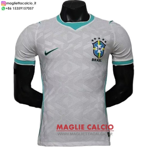 nuova speciale giocatori maglietta brasile 2026 bianco ii verde