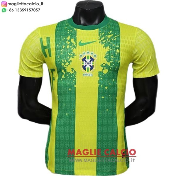 nuova speciale giocatori maglietta brasile 2026 giallo ii verde