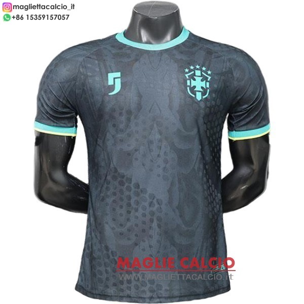 nuova speciale giocatori maglietta brasile 2026 nero verde