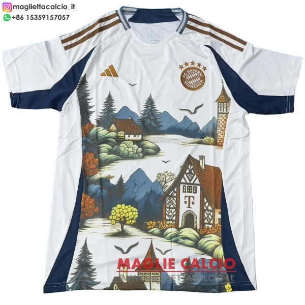 tailandia nuova portiere divisione maglietta bayern munich 2025-2026 bianco blu