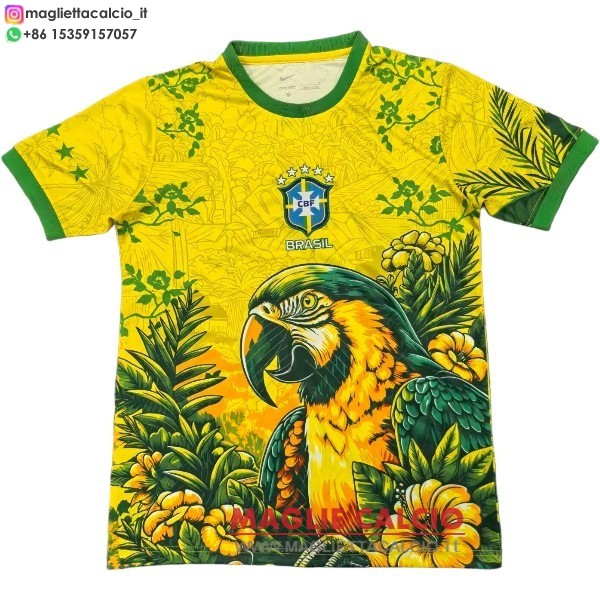 thailandia nuova speciale maglietta brasile 2026 giallo ii verde