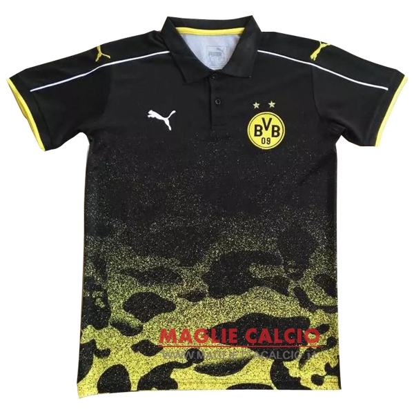 borussia dortmund nero magliette polo nuova 2017-2018