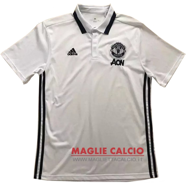 manchester united bianco magliette polo nuova 2017-2018