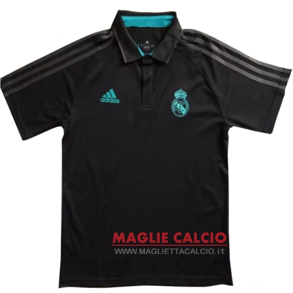 real madrid nero 1 magliette polo nuova 2017-2018