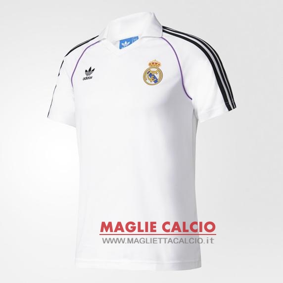 real madrid bianco 2 magliette polo nuova 2017-2018