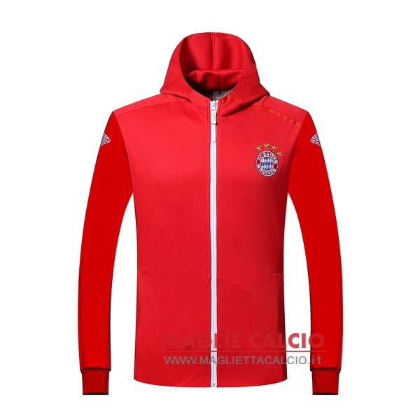 nuova bayern monaco rosso 1 sudaderas con capucha giacca 2016-2017