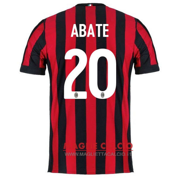 nuova maglietta ac milan 2017-2018 abate 20 prima