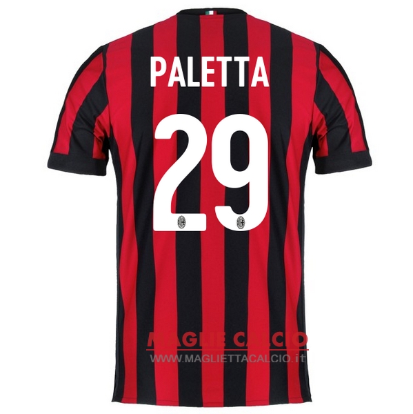 nuova maglietta ac milan 2017-2018 paletta 29 prima