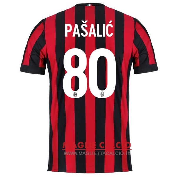 nuova maglietta ac milan 2017-2018 pasalic 80 prima