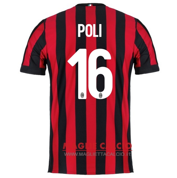 nuova maglietta ac milan 2017-2018 poli 16 prima