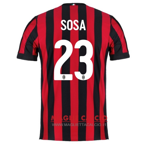 nuova maglietta ac milan 2017-2018 sosa 23 prima