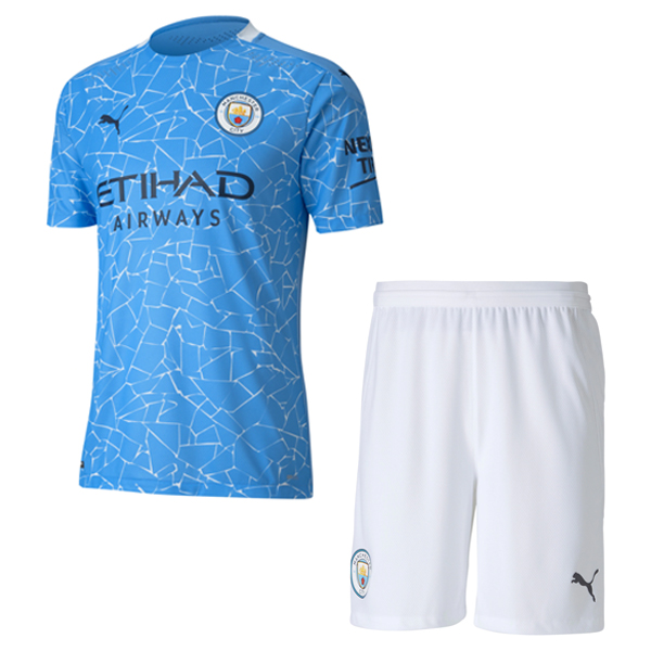 nuova prima magliette manchester city set completo bambino 2020-2021