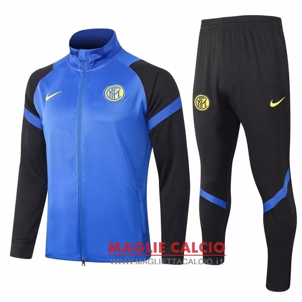 nuova inter milan insieme completo blu nero giallo giacca 2020-2021