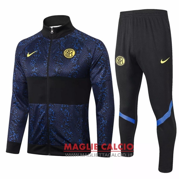 nuova inter milan insieme completo blu nero giacca 2020-2021