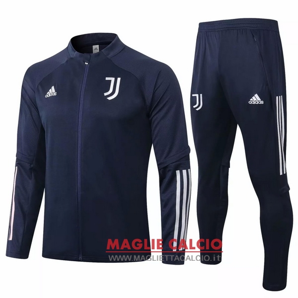 nuova juventus set completo blu navy bianco giacca 2020-2021