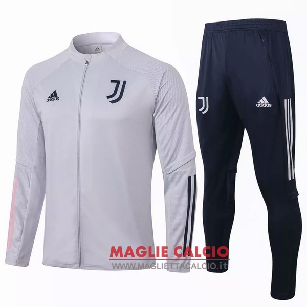 nuova juventus set completo grigio nero giacca 2020-2021