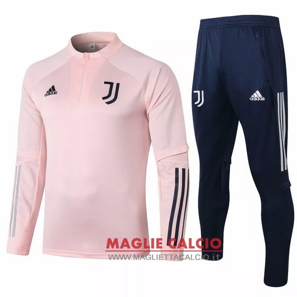 nuova juventus set completo rosa blu giacca 2020-2021