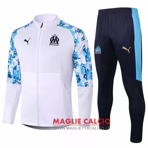 nuova marseille insieme completo blu bianco giacca 2020-2021