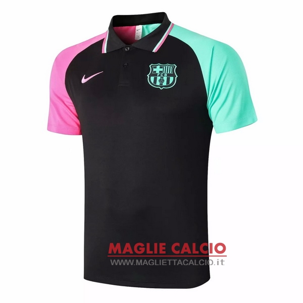 barcelona nero rosa verde magliette polo nuova 2020-2021