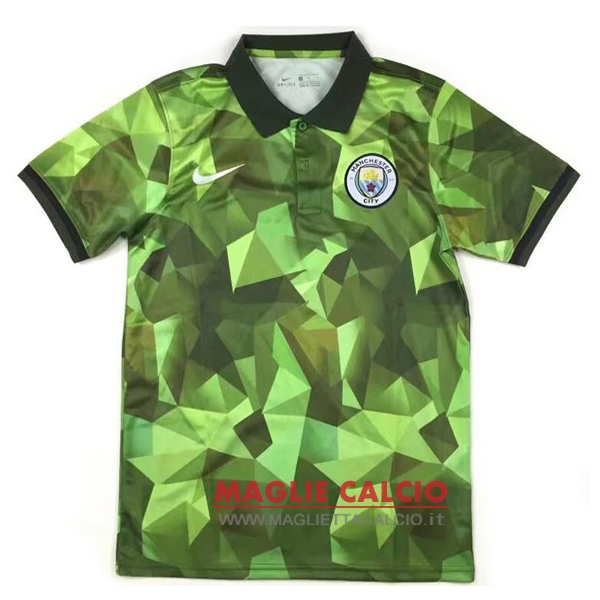 manchester city verde magliette polo nuova 2017-2018