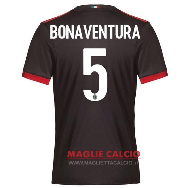 nuova maglietta ac milan 2017-2018 bonaventura 5 terza