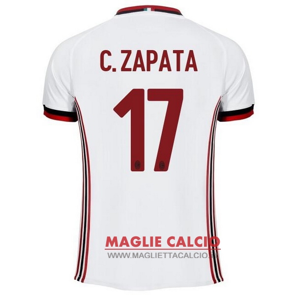 nuova maglietta ac milan 2017-2018 c.zapata 17 seconda