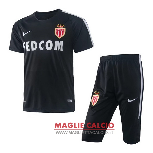 nuova formazione set completo divisione magliette as monaco 2017-2018 nero