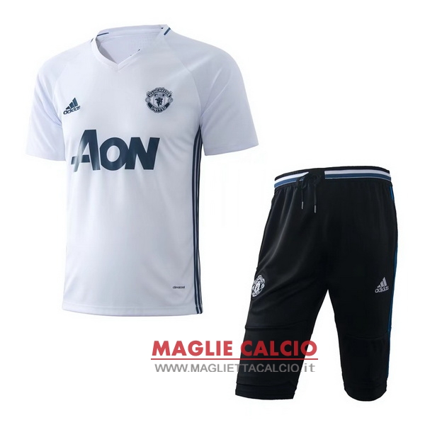 nuova formazione set completo divisione magliette manchester united 2017-2018 bianco