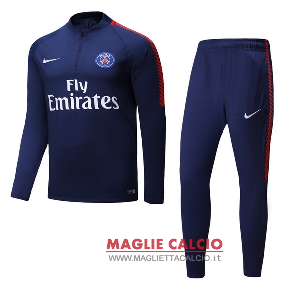 nuova paris saint germain insieme completo blu giacca 2017-2018