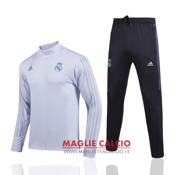 nuova real madrid insieme completo bianco giacca 2017-2018