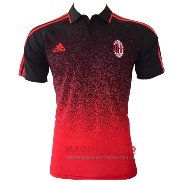 ac milan nero arancione magliette polo nuova 2017-2018