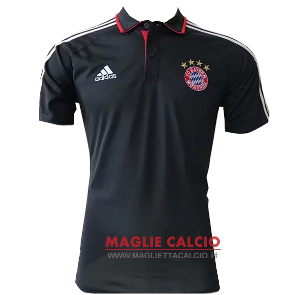 bayern munich nero magliette polo nuova 2017-2018