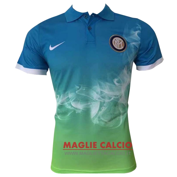 inter de milan blu verde magliette polo nuova 2017-2018