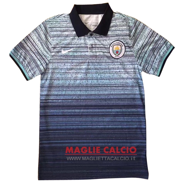 manchester city blu grigio magliette polo nuova 2017-2018